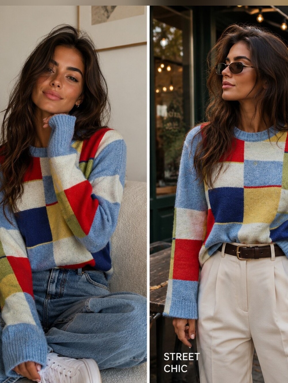 VINTAGE VILLAGER SPORT PADDED SHOULDERS SWEATER